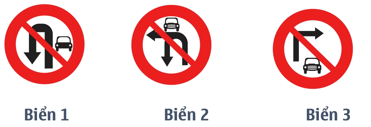 Biển báo dưới đây chỉ cấm xe ô tô quay đầu