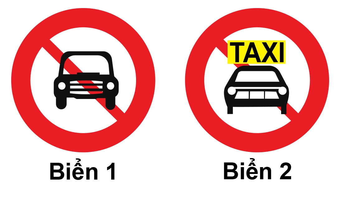 Biển báo cấm xe taxi mà không cấm các phương tiện khác