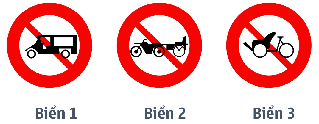 Chọn đáp án đúng “Biển 3