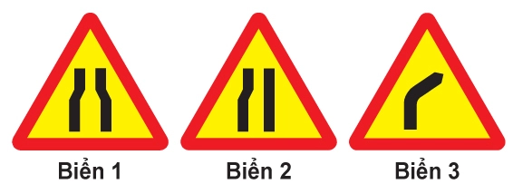 Biển báo Đường bị thu hẹp