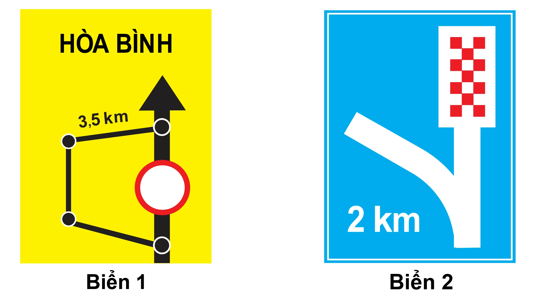 Biển báo chỉ dẫn cho người tham gia giao thông biết vị trí và khoảng cách có làn đường cứu nạn hay làn thoát xe khẩn cấ…