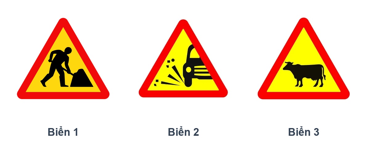 Biển báo sau đây báo trước gần tới đoạn đường đang tiến hành thi công sửa chữa