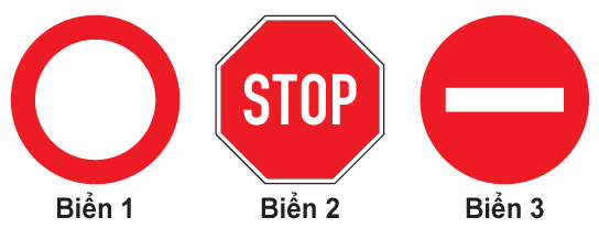 Biển 1: Đường cấm không áp dụng với xe ưu tiên - Biển 2: dừng lại áp dụng với tất cả phương tiện kể cả xe ưu tiên - Biể…