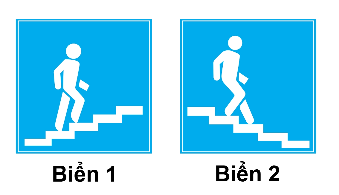 Biển báo chỉ dẫn cho người đi bộ sử dụng cầu vượt qua đường