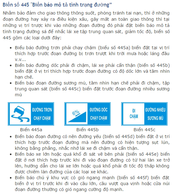 Kỹ năng học lái xe ôtô: biển báo chỉ dẫn