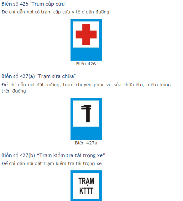 Kỹ năng học lái xe ôtô: biển báo chỉ dẫn