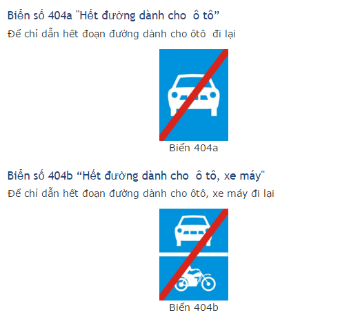 Kỹ năng học lái xe ôtô: biển báo chỉ dẫn