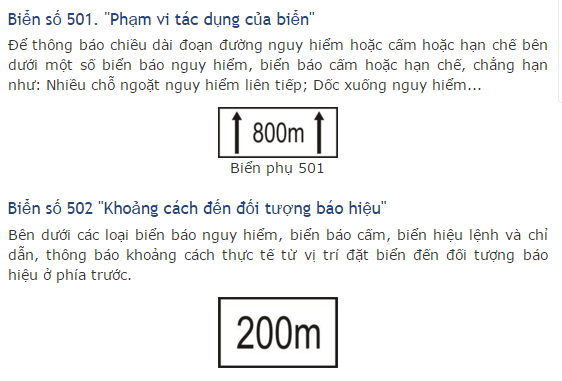 Kinh nghiệm lái xe ô tô: Biển báo phụ