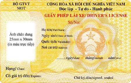 bằng lái xe mới