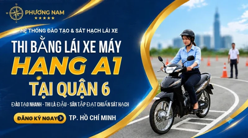 thi bằng lái xe máy quận 6 tphcm tại phương nam