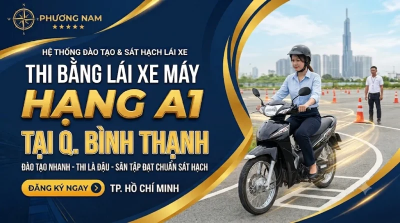 thi bằng lái xe máy quận bình thạnh tphcm tại phương nam