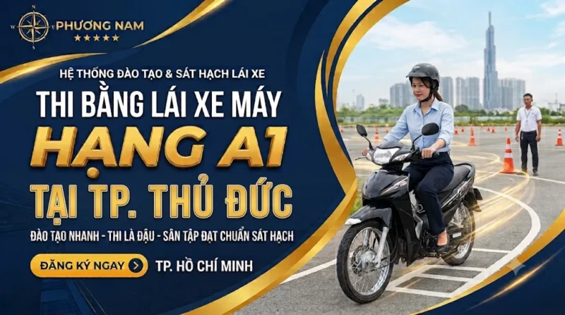 thi bằng lái xe máy quận thủ đức tphcm tại phương nam