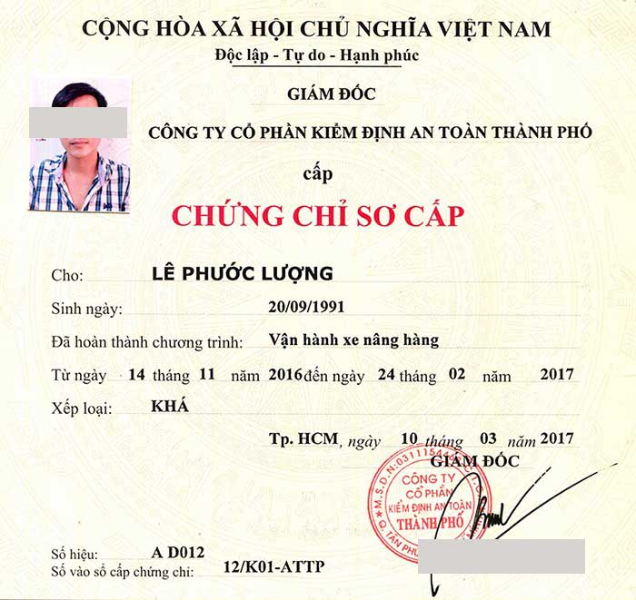 Trường dạy lái xe nâng TPHCM | Chứng chỉ lái xe nâng | Học lái xe nâng