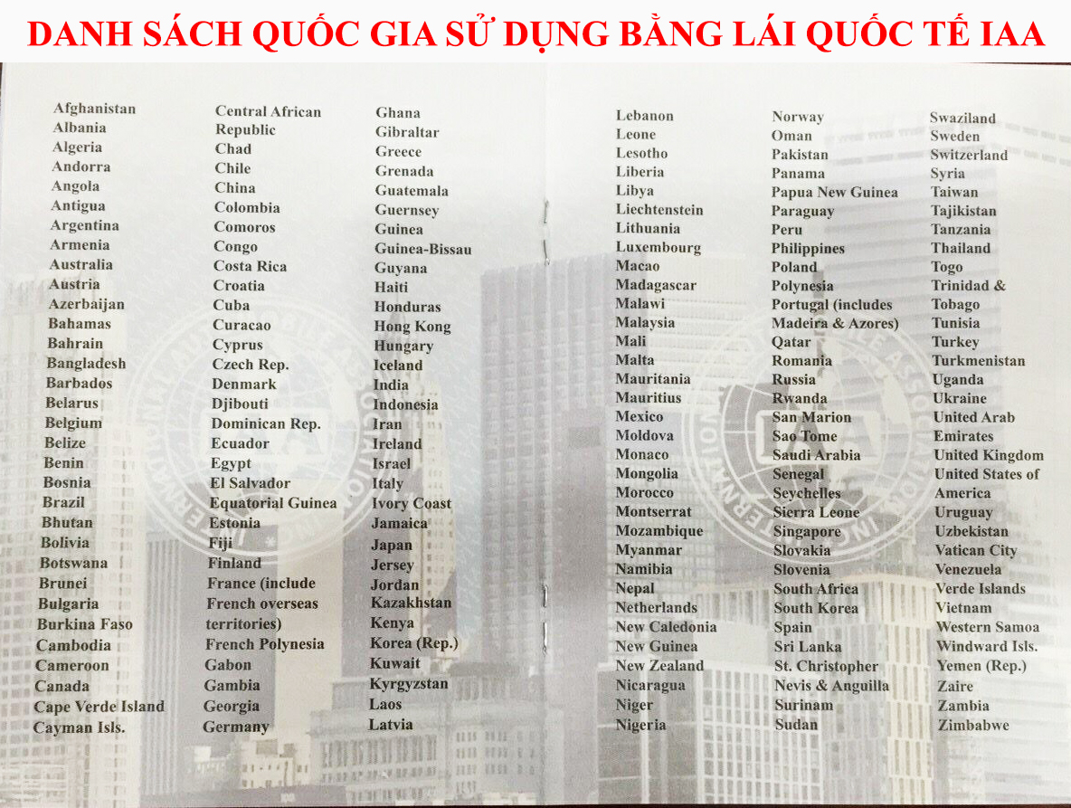 Bằng lái xe quốc tế và thủ tục chuyển đổi bằng lái xe nước ngoài