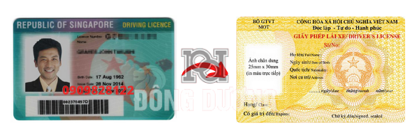 đổi bằng lái xe Singapore sang Việt Nam
