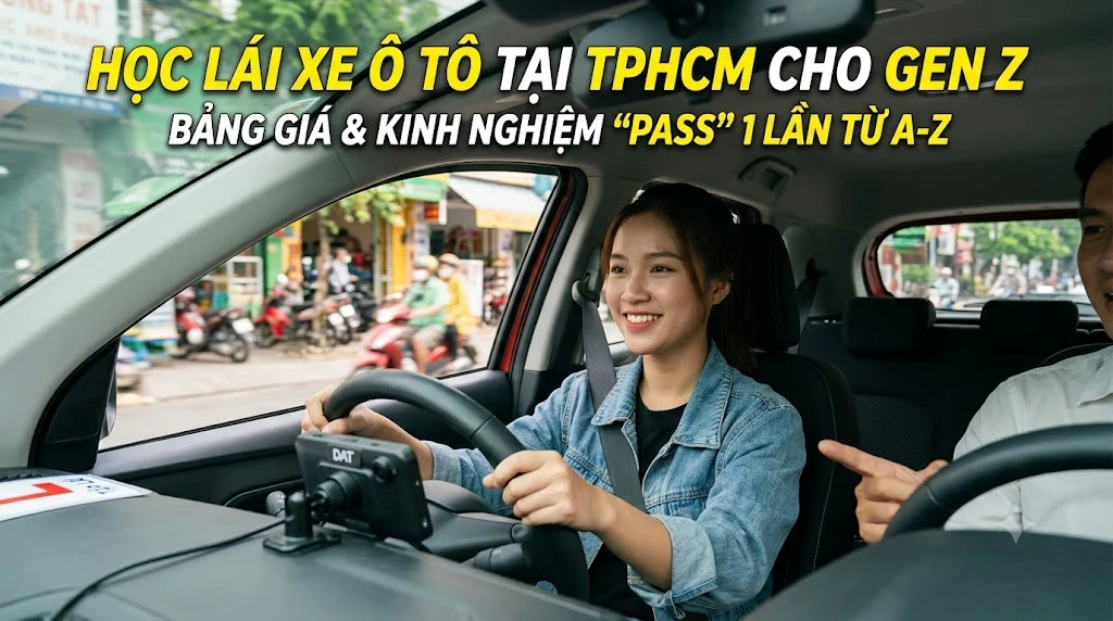 Học Lái Xe Ô Tô Tại TPHCM Cho Gen Z: Bảng Giá, Kinh Nghiệm “Pass” 1 Lần Từ A-Z