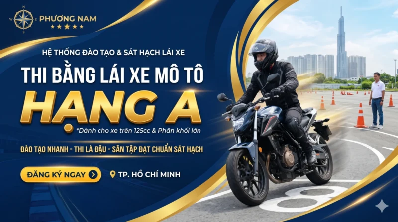 thi bằng lái xe mô tô a tphcm